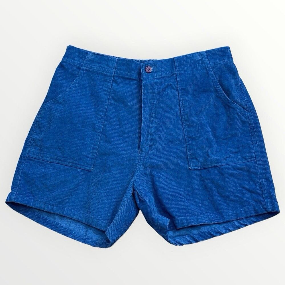 Vintage Towncraft Corduroy Shorts – Cobalt Blue Surfer Skater Style Size 40